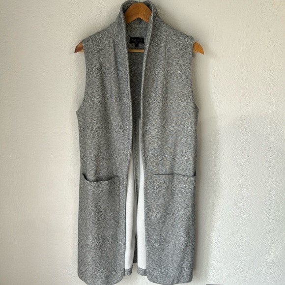 Topshop Jackets & Blazers - Topshop Gray Sleeveless Vest